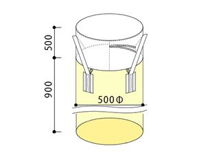 フレキシブル・コンテナバッグ・Aタイプ(300kg)図面