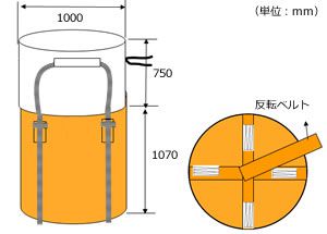 フレキシブル・コンテナバッグ・Aタイプ(500kg)図面