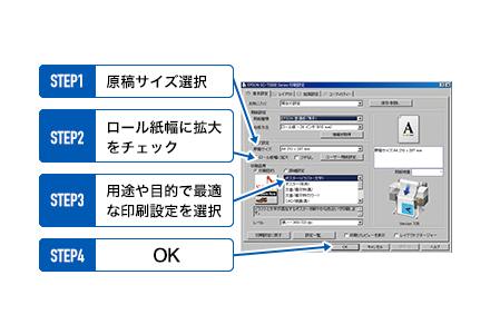 最適な印刷設定で印刷可能