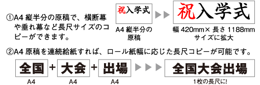 長尺コピーに対応