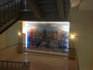 神戸学院大学様　窓ガラスタペストリー(裏)