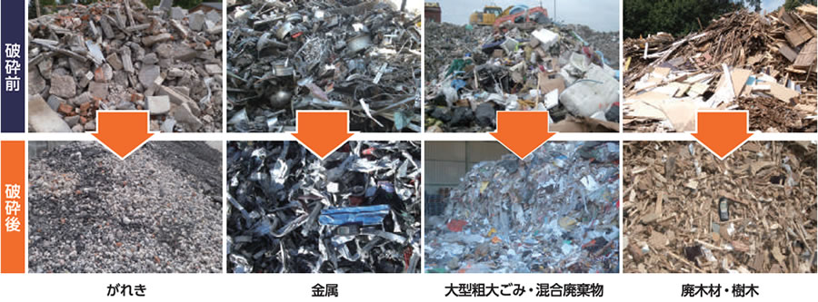 破砕前・破砕後