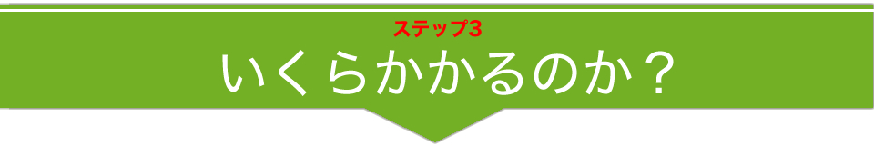 ステップ3 　いくらするのか