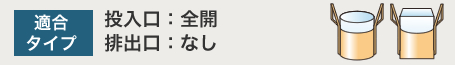 投入口全開　排出口無し